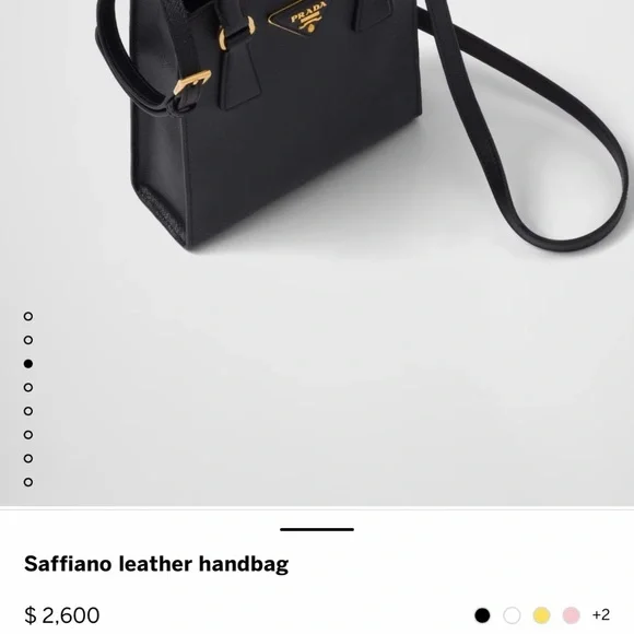 Prada Black Saffiano Leather Vertical Satchel with Gold Hardware - Picture 8 of 8